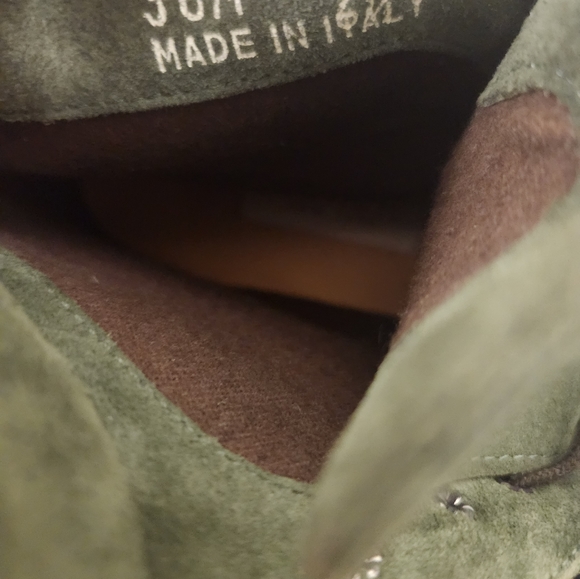 COACH Suede Lace Up Booties Military Size 6.5 - Picture 8 of 9